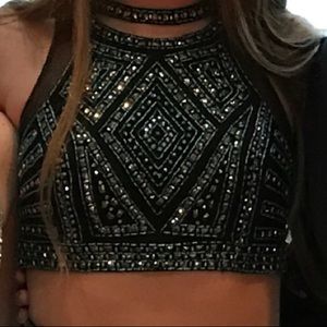 2 piece prom dress